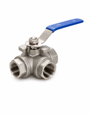 s.s. ball valve 3way 1000wog f/b